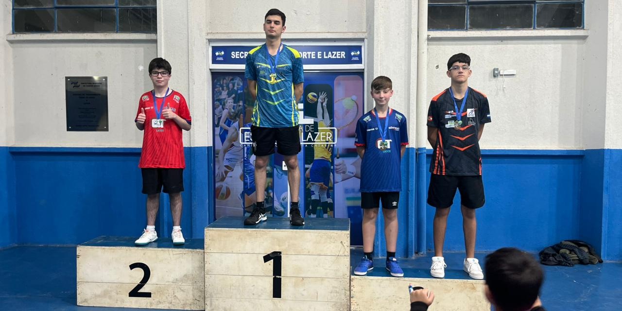 Almesc conquista pódios e se destaca na Liga Meio-Oeste de Tênis de Mesa em Campos Novos