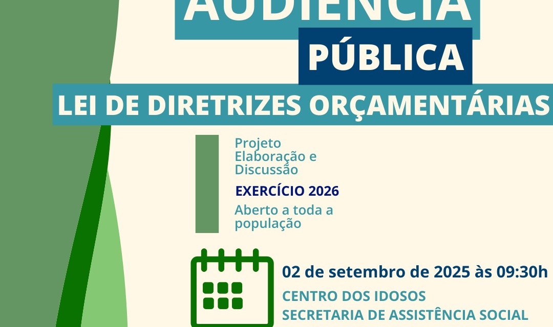 Prefeitura de Bocaina do Sul vai realizar Audiência Pública da LDO 2026