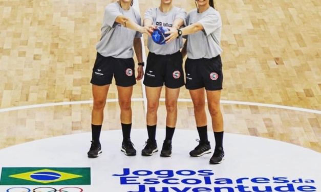 Trigêmeas lageanas brilham na arbitragem do handebol
