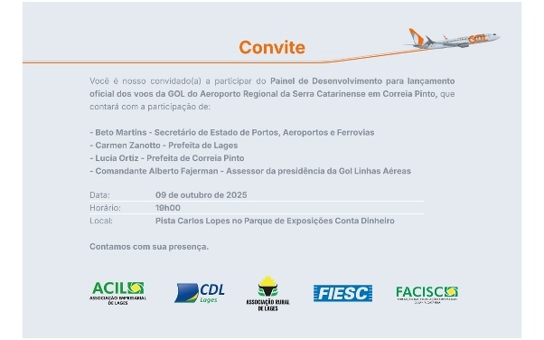 Lançamento do voo da Gol Linhas Aéreas fortalece o desenvolvimento regional durante a Expolages