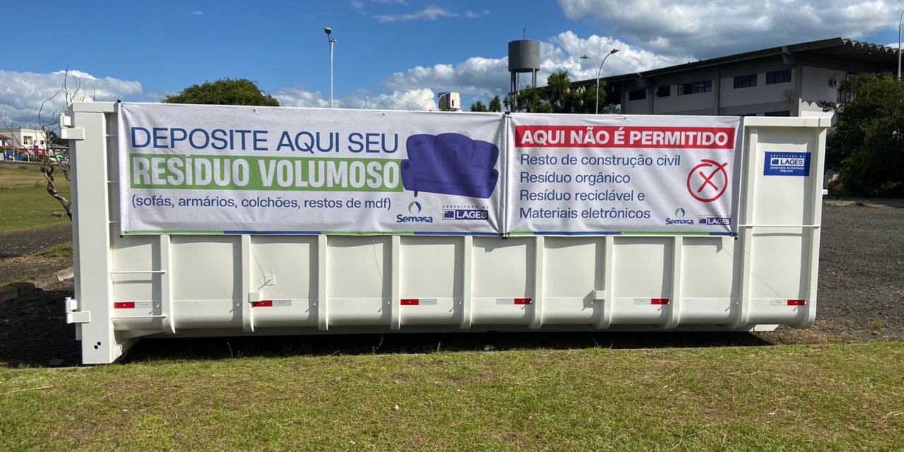 Semasa disponibiliza ponto para descarte de lixo volumoso