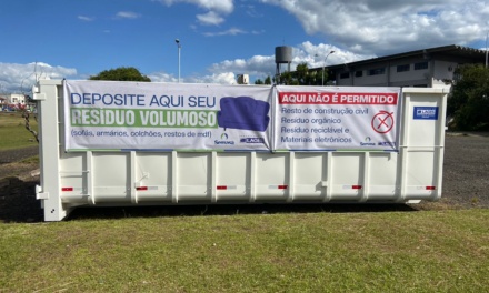 Semasa disponibiliza ponto para descarte de lixo volumoso