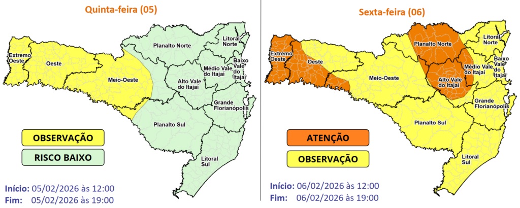 Defesa Civil de Lages monitora condições climáticas devido aos avisos de calor intenso para os próximos dias