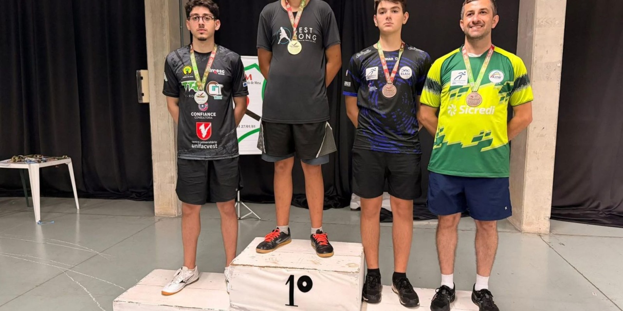 Almesc abre temporada 2026 com medalha no Circuito Estadual de Tênis de Mesa