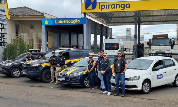 Fiscalização em Lages: PRF, Polícia Civil e Procon Municipal atestam regularidade em postos de combustíveis