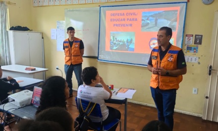 Projeto Defesa Civil nas Escolas já alcança cerca de 200 estudantes em uma semana em Lages