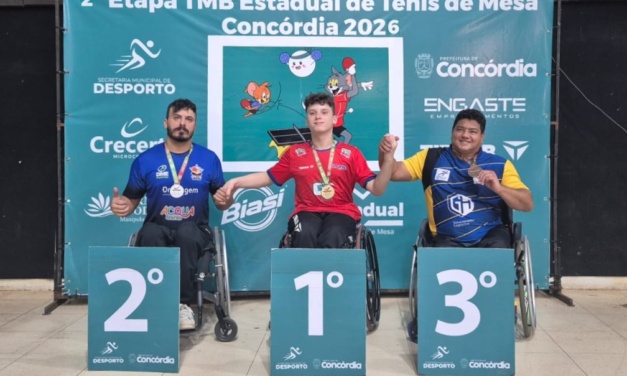 Atletas de Lages conquistam quatro medalhas em etapa do Circuito Estadual de Tênis de Mesa