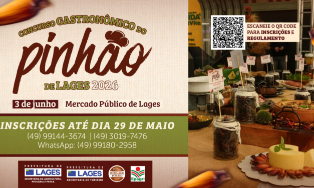 Inscrições para o Concurso Gastronômico da 36ª Festa Nacional do Pinhão poderão ser feitas até o dia 29 de maio