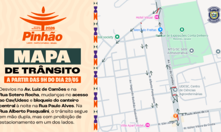 Trânsito terá alterações nas imediações do Parque Conta Dinheiro durante a 36ª Festa Nacional do Pinhão