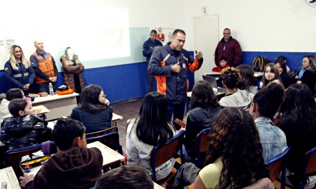 Projeto Defesa Civil nas Escolas já alcança 522 alunos em onze unidades do Sistema Municipal de Educação em Lages