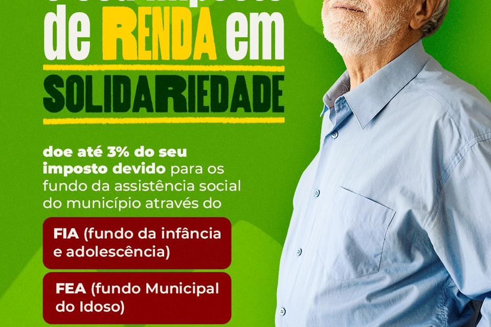 Prefeitura de Painel lança campanha para destinação do Imposto de Renda aos fundos sociais do município