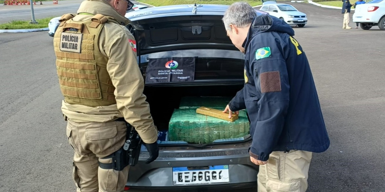 Comboio com 360 quilos de maconha é interceptado no Meio-Oeste catarinense