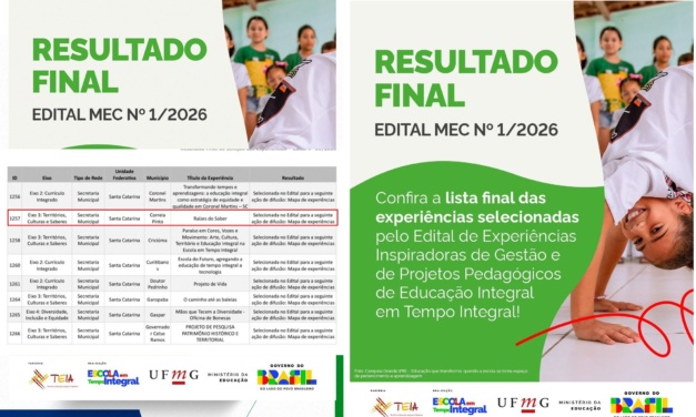 Educação em Tempo Integral: projeto de Correia Pinto ganha destaque nacional